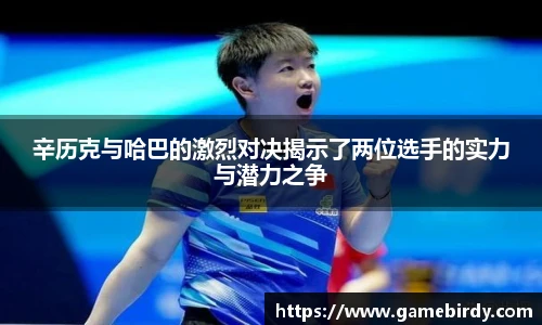 辛历克与哈巴的激烈对决揭示了两位选手的实力与潜力之争