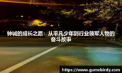 钟诚的成长之路：从平凡少年到行业领军人物的奋斗故事